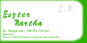 eszter martha business card